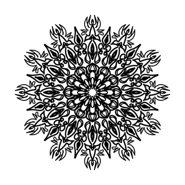 Hand drawn mandala decoration in ethnic oriental doodle ornament