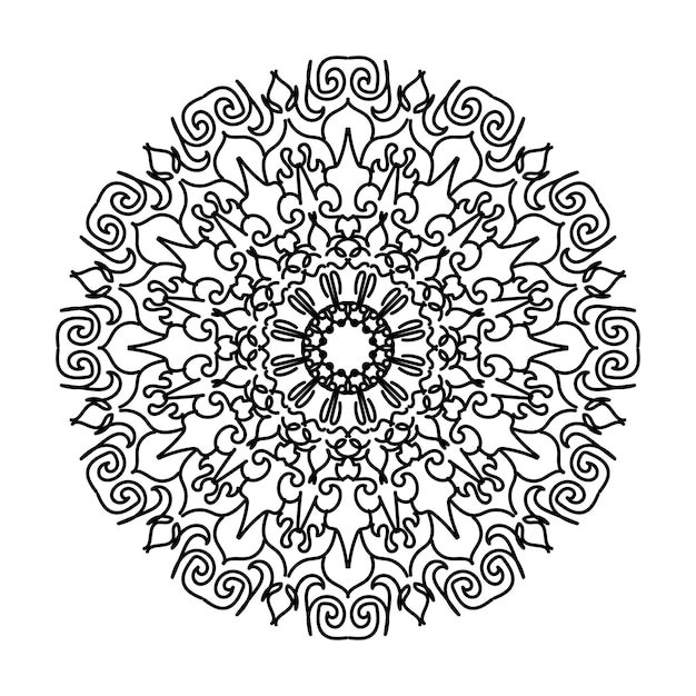 Hand drawn mandala decoration in ethnic oriental doodle ornament