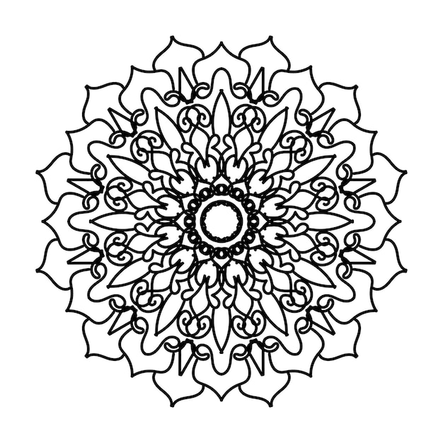 Hand drawn mandala decoration in ethnic oriental doodle ornament