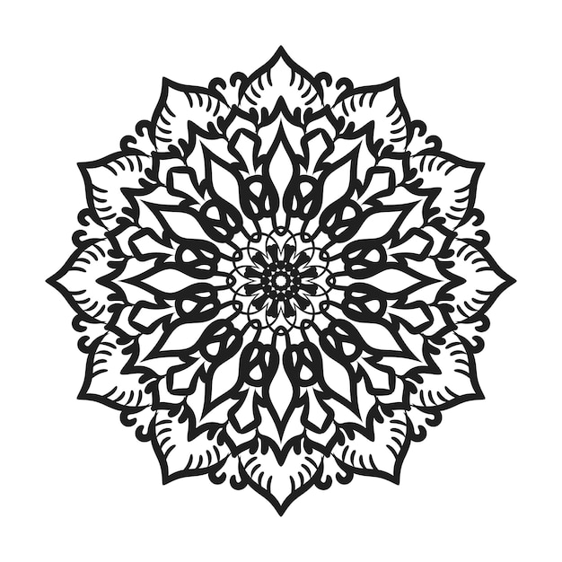 Decorazione mandala disegnata a mano in ornamento etnico orientale