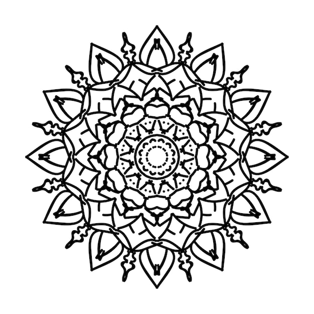 Hand drawn mandala decoration in ethnic oriental doodle ornament