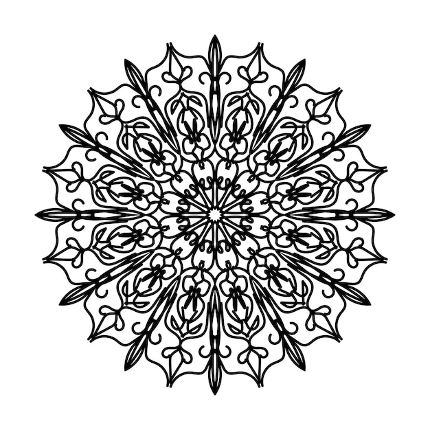 Hand drawn mandala decoration in ethnic oriental doodle ornament