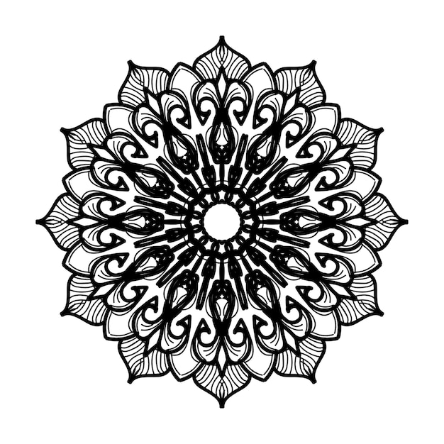 Vector hand drawn mandala decoration in ethnic oriental doodle ornament