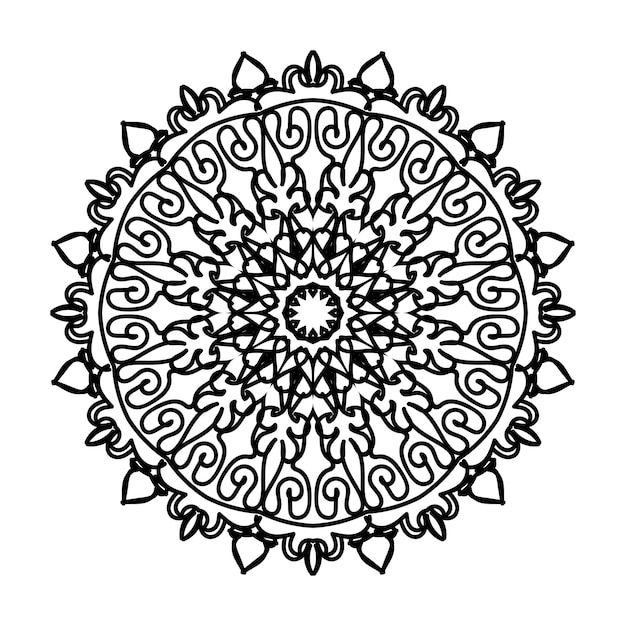 Hand drawn mandala decoration in ethnic oriental doodle ornament