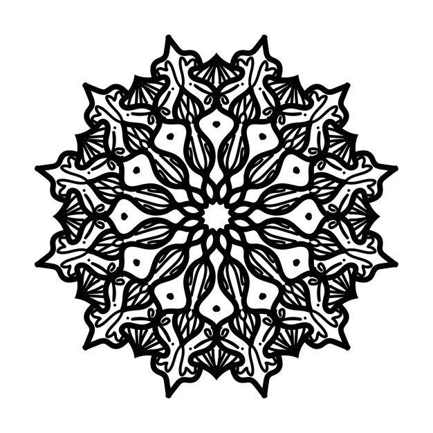 Hand drawn mandala decoration in ethnic oriental doodle ornament