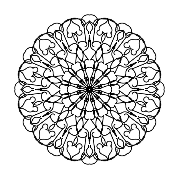 Decorazione mandala disegnata a mano in ornamento etnico orientale