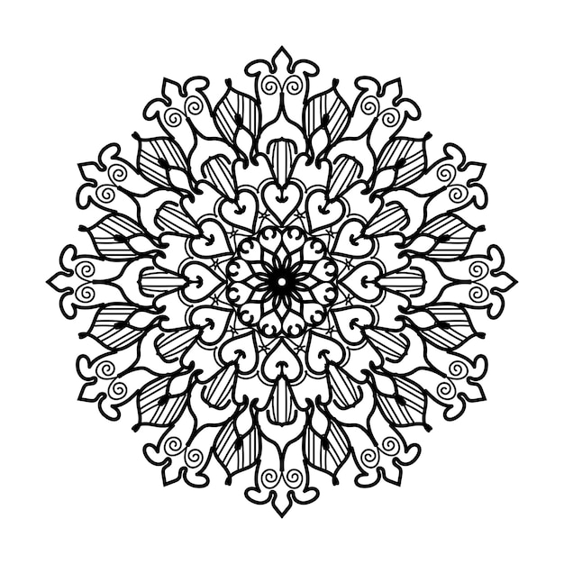 Hand drawn mandala decoration in ethnic oriental doodle ornament