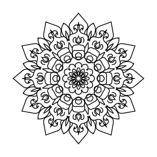 Hand drawn mandala decoration in ethnic oriental doodle ornament