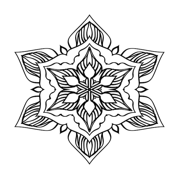 Hand drawn mandala decoration in ethnic oriental doodle ornament