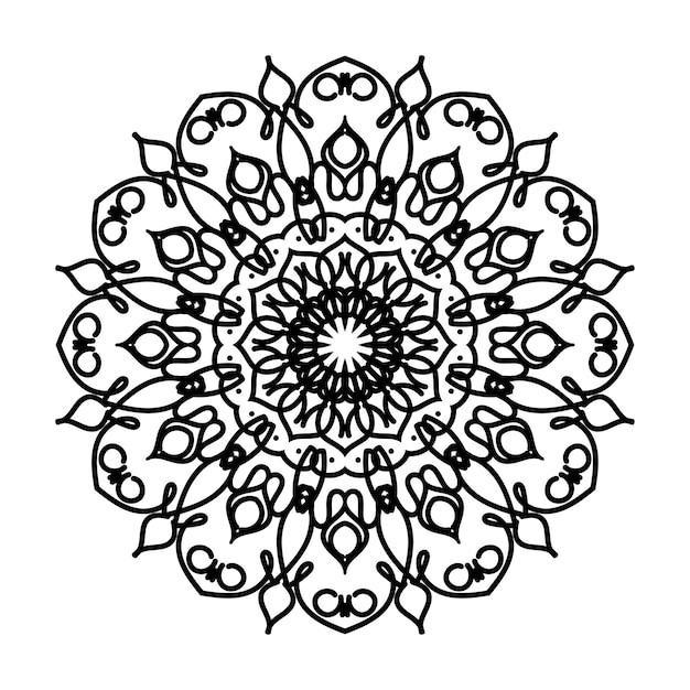 Hand drawn mandala decoration in ethnic oriental doodle ornament