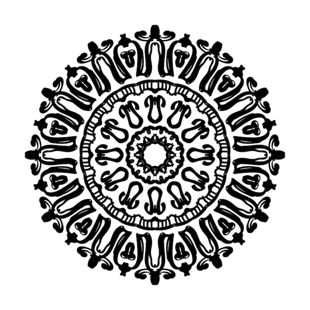 Hand drawn mandala decoration in ethnic oriental doodle ornament