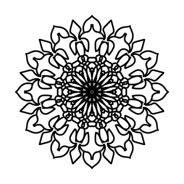 Hand drawn mandala decoration in ethnic oriental doodle ornament