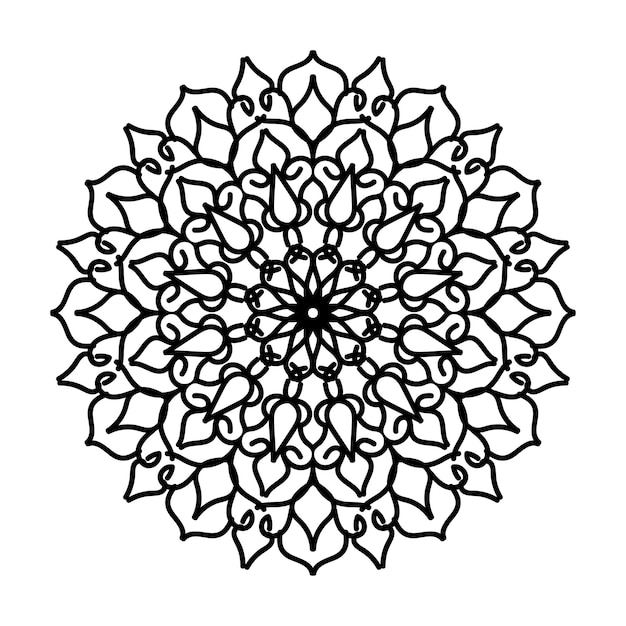 Hand drawn mandala decoration in ethnic oriental doodle ornament