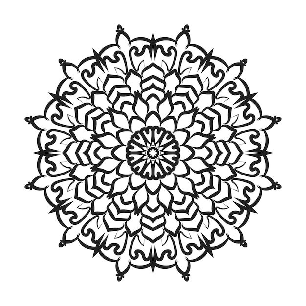 Hand drawn mandala decoration in ethnic oriental doodle ornament