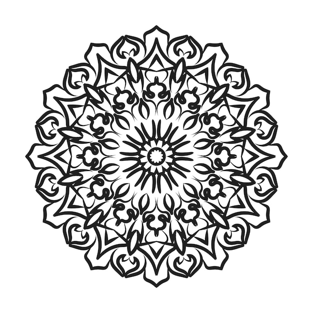 Hand drawn mandala decoration in ethnic oriental doodle ornament