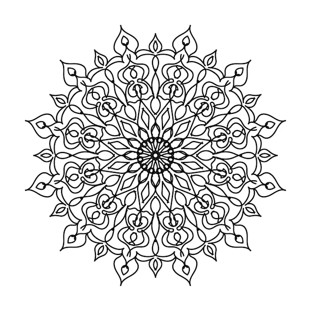 Hand drawn mandala decoration in ethnic oriental doodle ornament