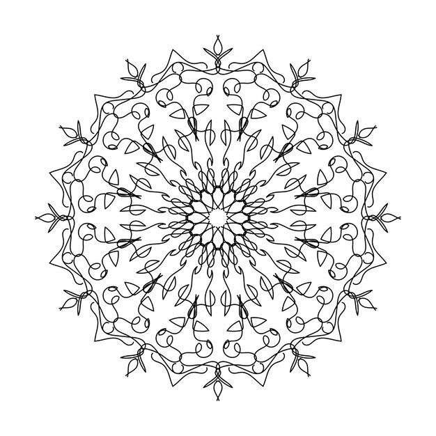 Hand drawn mandala decoration in ethnic oriental doodle ornament