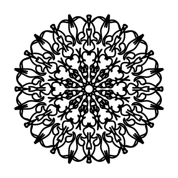 Hand drawn mandala decoration in ethnic oriental doodle ornament