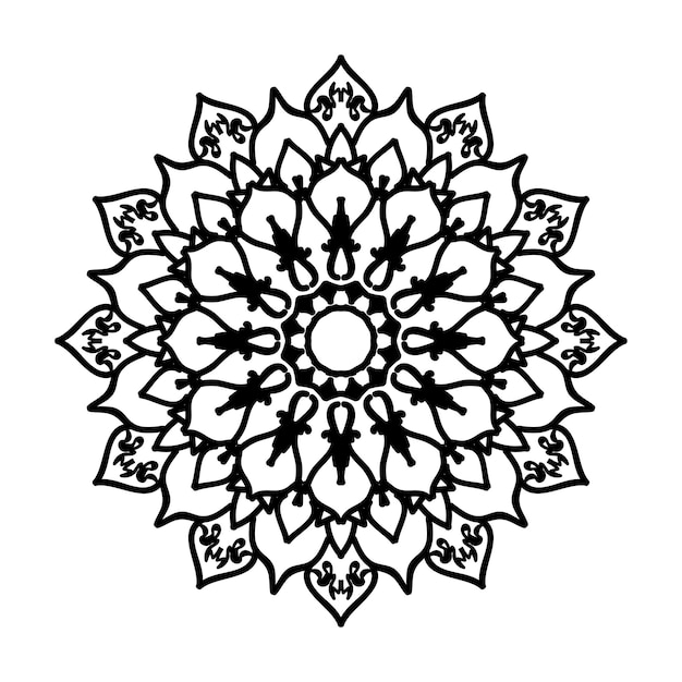 Hand drawn mandala decoration in ethnic oriental doodle ornament