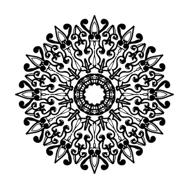 Hand drawn mandala decoration in ethnic oriental doodle ornament