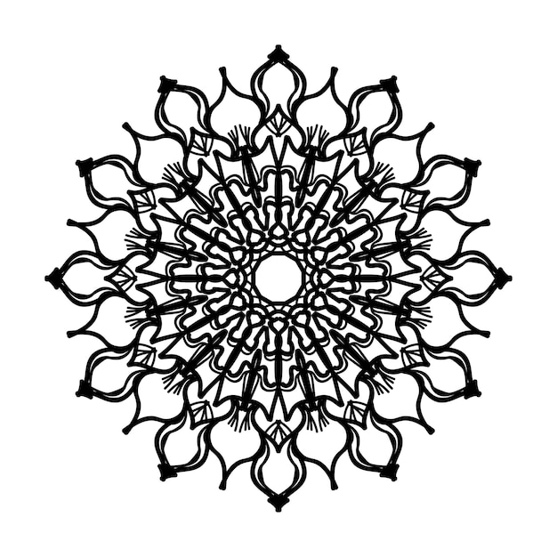 Hand drawn mandala decoration in ethnic oriental doodle ornament