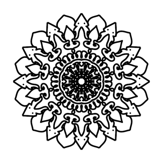 Hand drawn mandala decoration in ethnic oriental doodle ornament