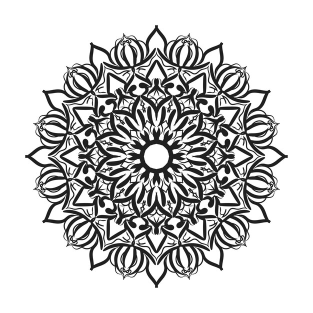 Hand drawn mandala decoration in ethnic oriental doodle ornament