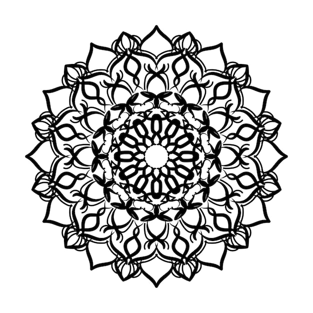 Hand drawn mandala decoration in ethnic oriental doodle ornament