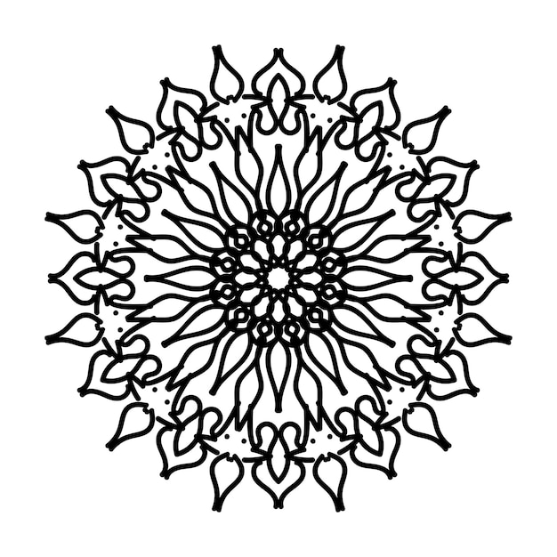 Hand drawn mandala decoration in ethnic oriental doodle ornament