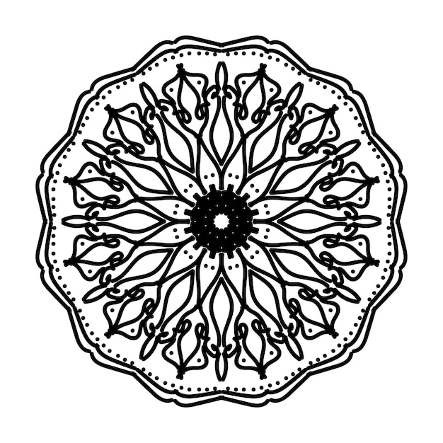 Hand drawn mandala decoration in ethnic oriental doodle ornament