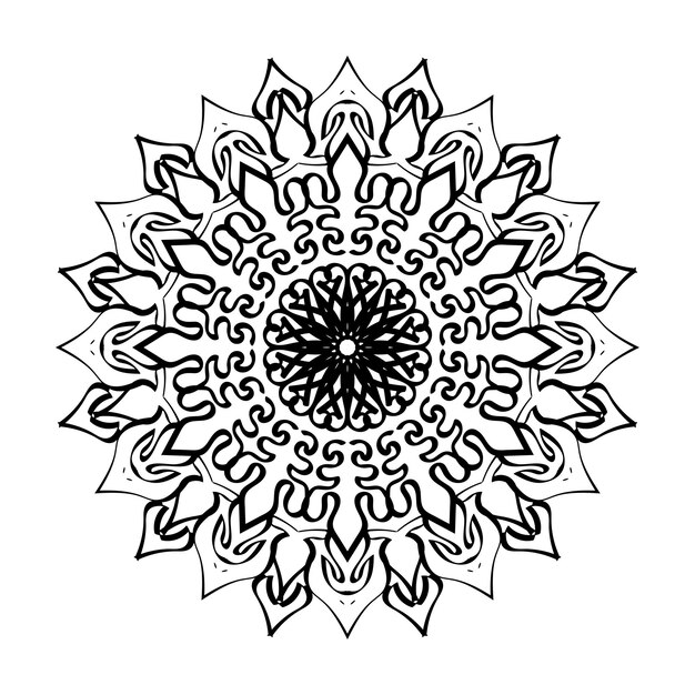 Hand drawn mandala decoration in ethnic oriental doodle ornament