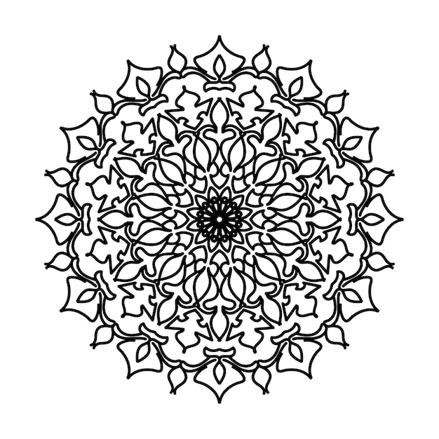 Hand drawn mandala decoration in ethnic oriental doodle ornament