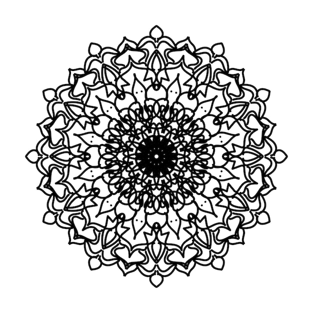 Hand drawn mandala decoration in ethnic oriental doodle ornament