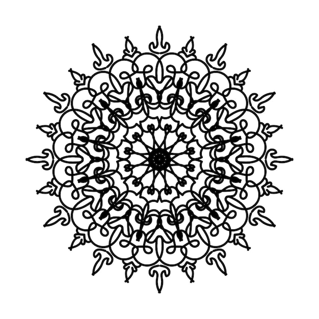 Hand drawn mandala decoration in ethnic oriental doodle ornament