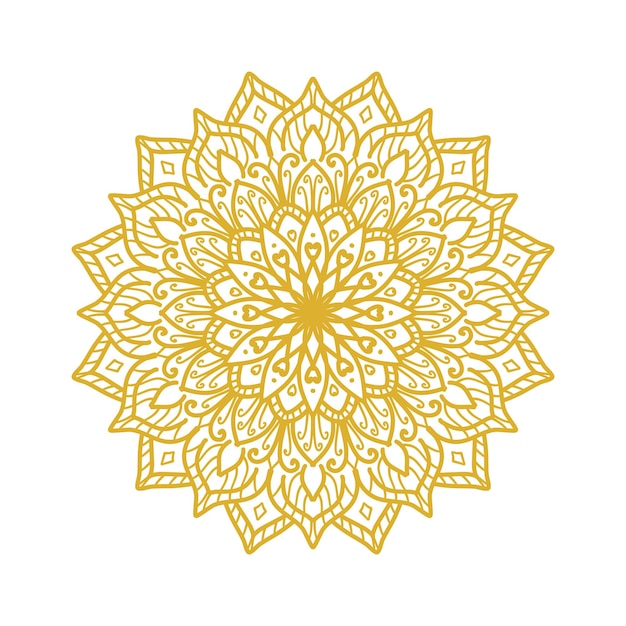 hand drawn mandala luxury design vector