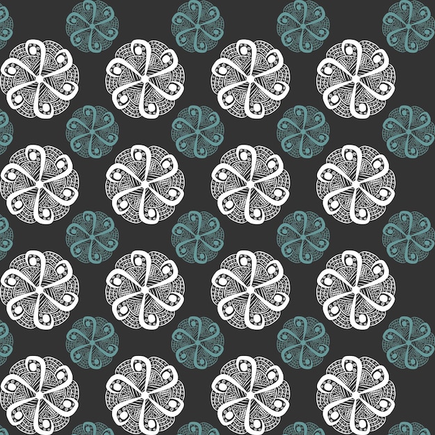 Hand drawn mandala pattern background