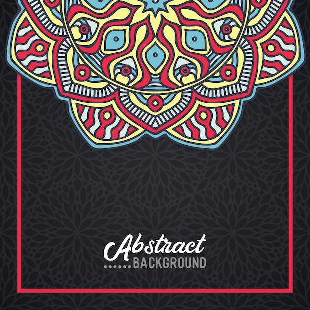 hand-drawn mandala on the watercolor background
