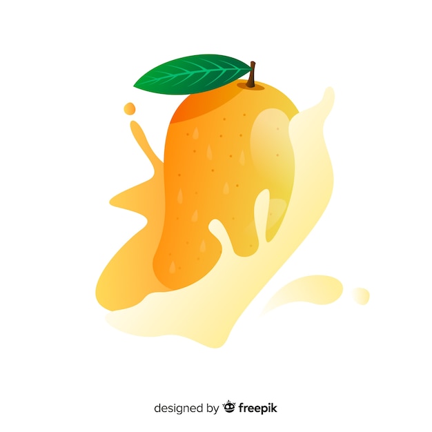 Vector hand drawn mango background