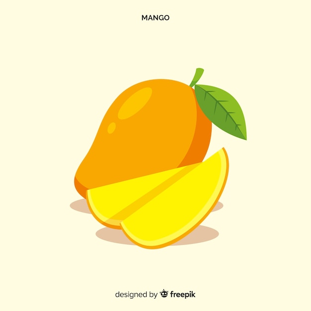 Hand drawn mango background