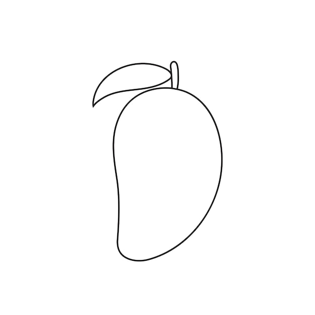 Hand drawn mango fruit vector illustration