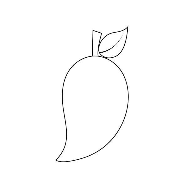 Hand drawn mango vector illustration