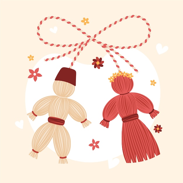 hand drawn martisor illustration