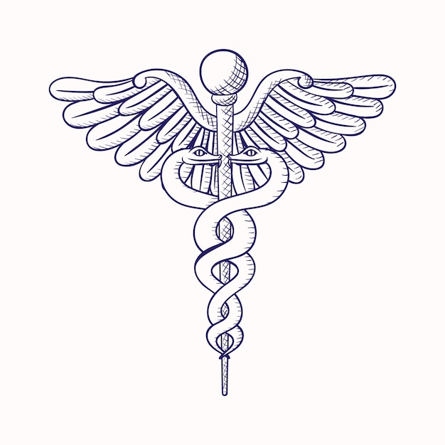 Vector hand drawn medical symbol