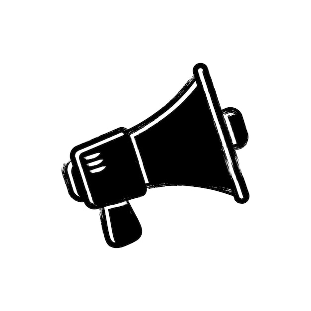 Hand drawn megaphone illustration vector