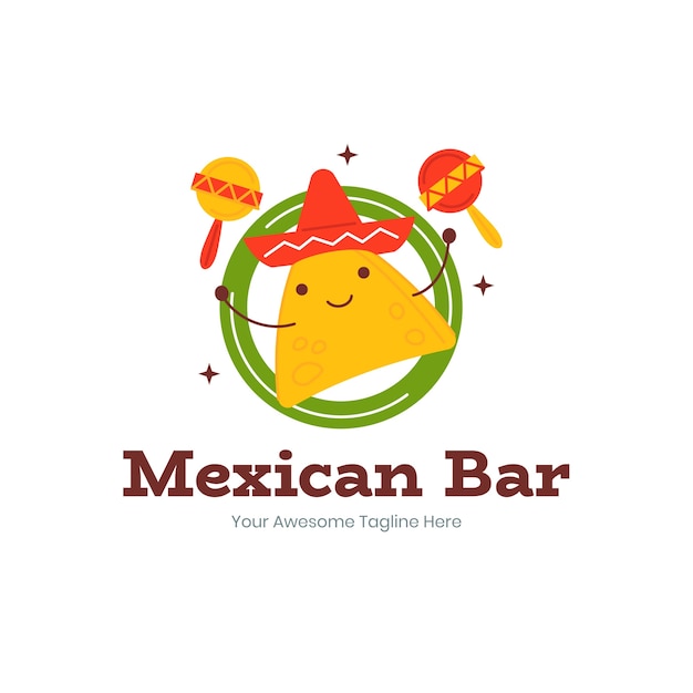 Hand drawn mexican bar logo