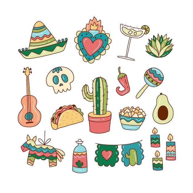 Vector hand drawn mexican element