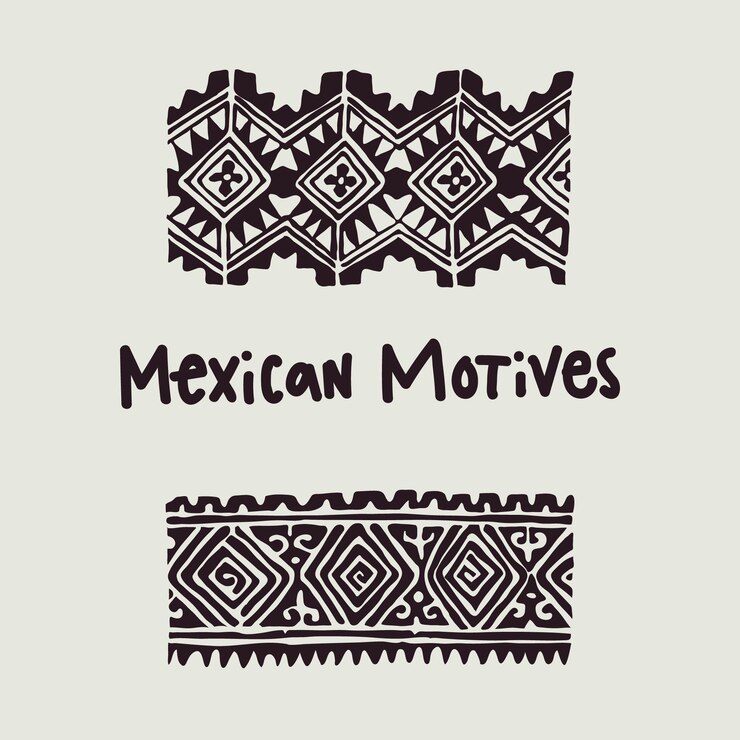 Vector hand drawn mexican motives