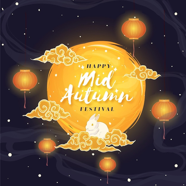 Hand drawn mid autumn festival