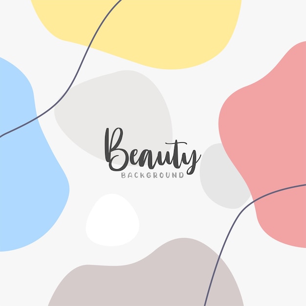 Hand drawn minimal beauty background