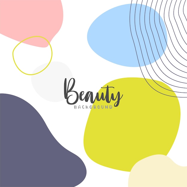 Hand drawn minimal beauty background